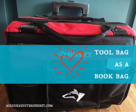 Husky tool bag as a book bag